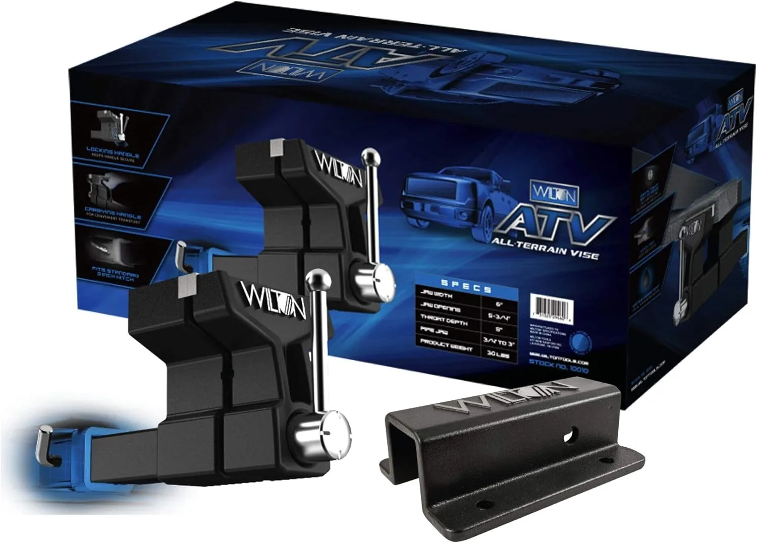 Wilton ATV All-Terrain Vise, 6" Jaw Width, 5-3/4" Max Jaw Opening, 5" Throat (10010)