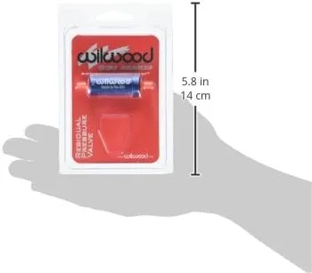 Wilwood Residual Pressure Valve, Compact, 2 lb, 1/8 in NPT Inlet/Outlet, Aluminum, Blue Anodized
