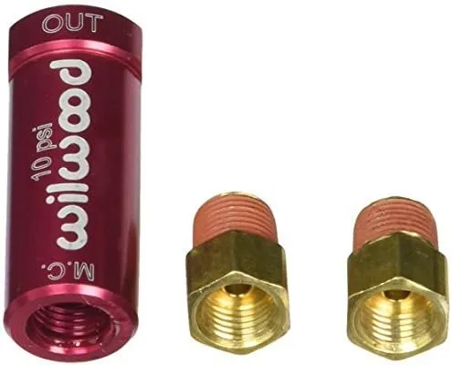 Wilwood 260-13784 10lb Residual Pressure Valve Kit with Fittings, Red
