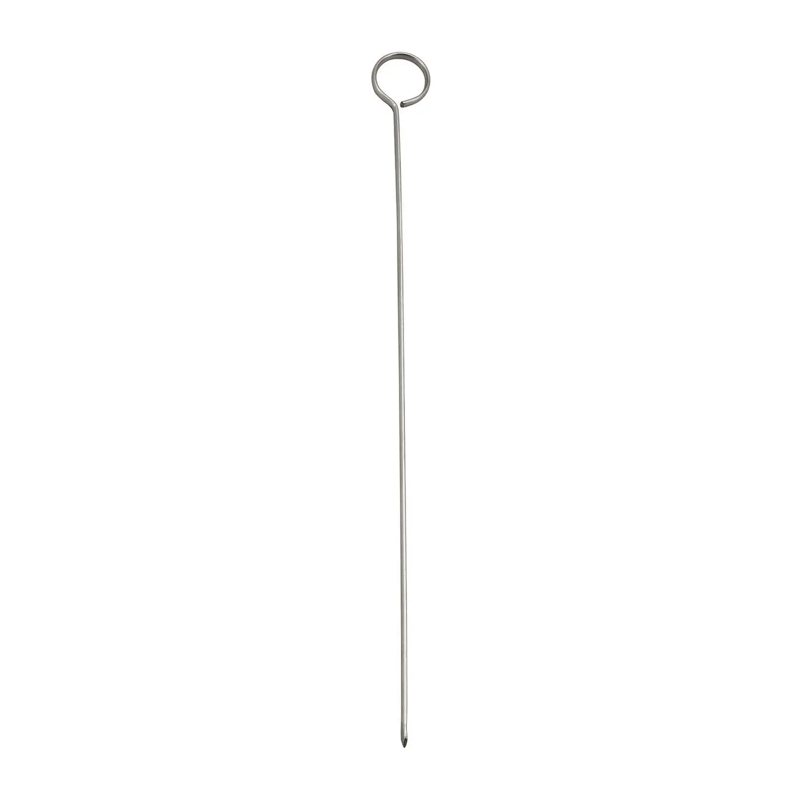 Winco Steel Skewers with Oval Ring, 12-Inch, Stainless Steel