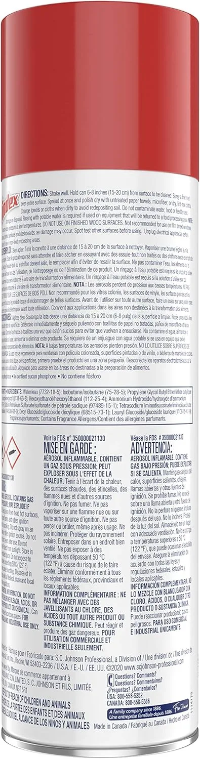 Windex Foaming Glass Cleaner - 19.7 fl oz (0.6 quart) - Streak-free, Versatile, Drip-free - White - 1 Each
