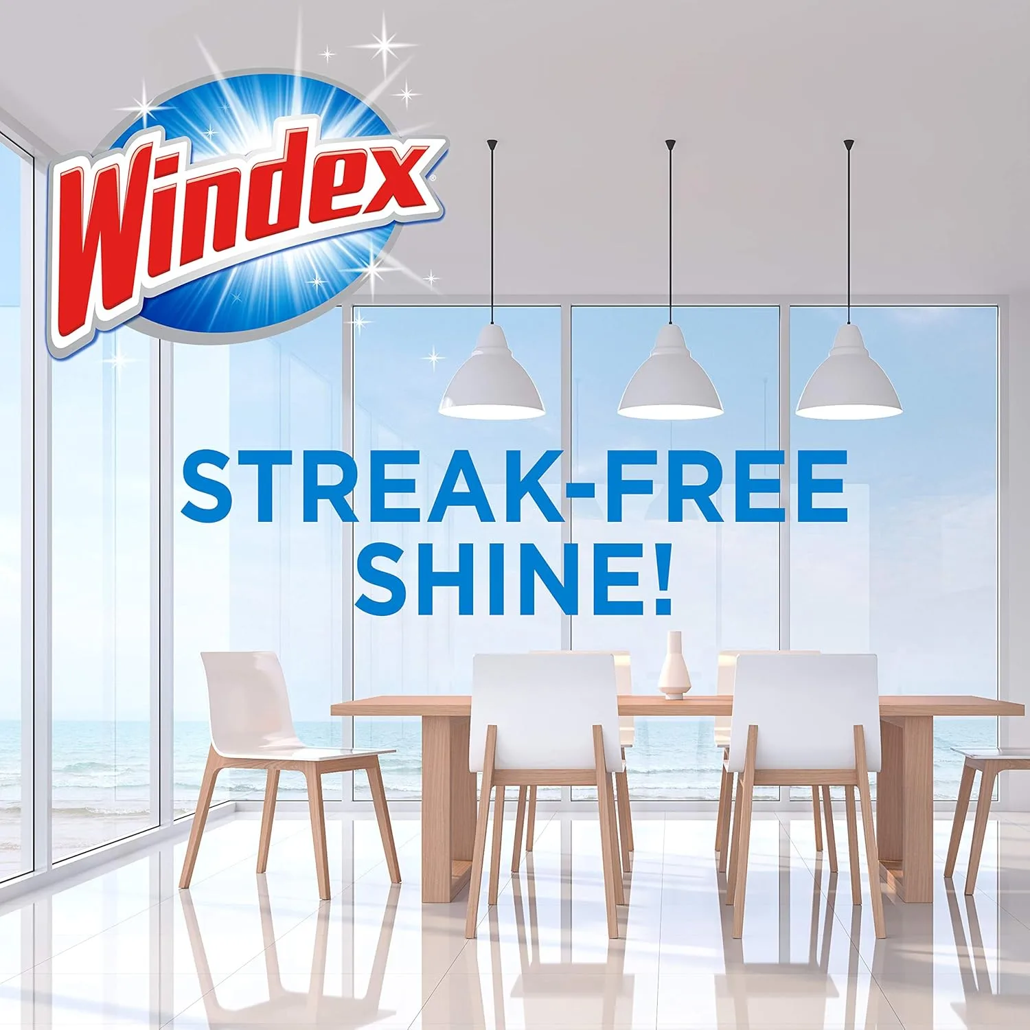 Windex Glass & Surface Wipes, Ammonia Free, Crystal Rain Scent, 38 Count
