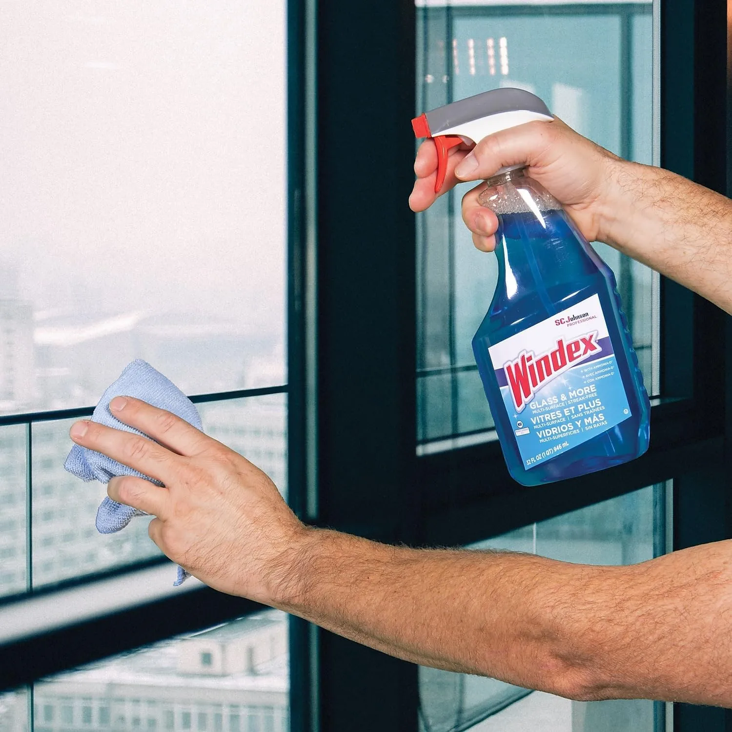 SC Johnson Windex Windex Glass Cleaner, 32 oz, Blue, Pack of 1 32 Fl Oz (Pack of 1)