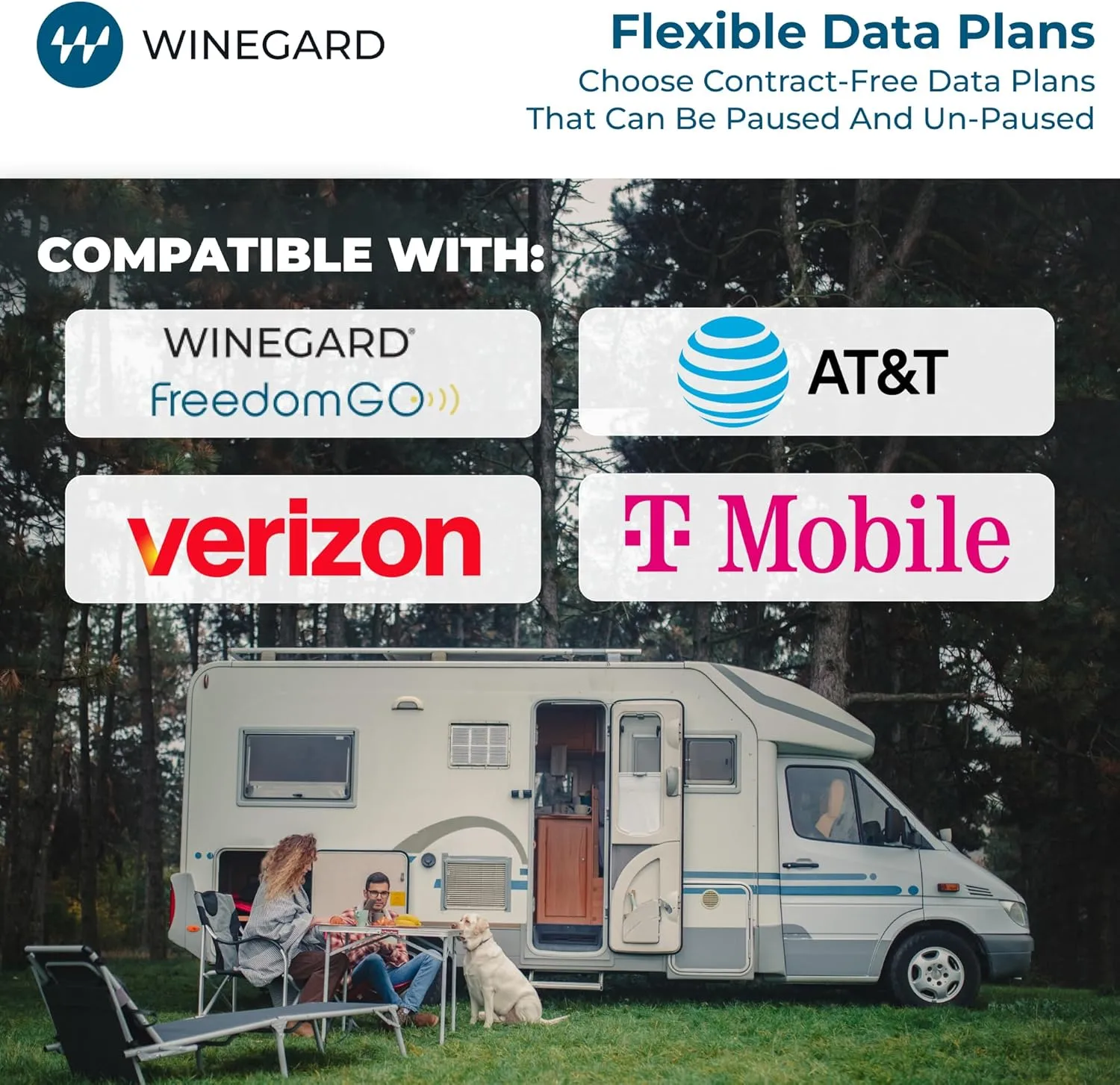 Winegard 434719 Connect 2.0 4G2 (WF2-435) 4G LTE and Wi-Fi Extender for RVs