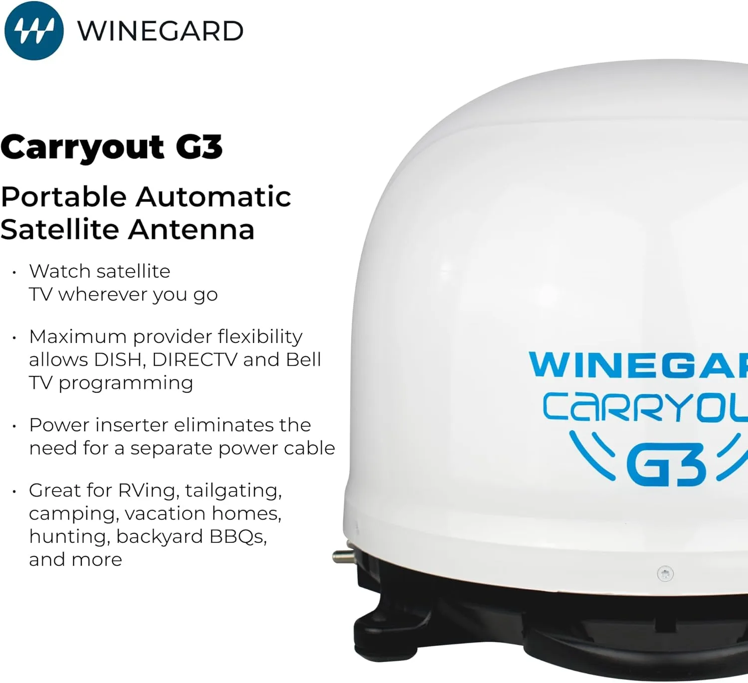 Winegard GM 9000 Carryout G3 Portable Automatic Satellite Antenna Portable Antenna