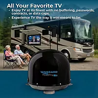 Winegard RT2035T Roadtrip T4 in-Motion RV Satellite Dish (Dish, DIRECTV, BellTV) - Fully Automatic RV Satellite Antenna Black