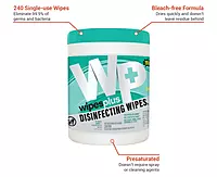WipesPlus® 240ct Disinfecting Surface Wipes, Canister 240CT 12/CS