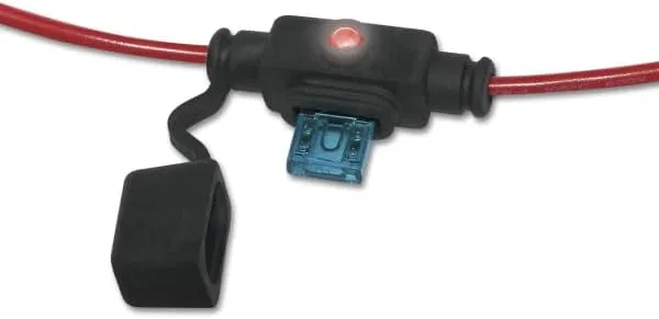 WirthCo 24410 LED ATM Mini Fuse Holder (with Cover), 1 Pack