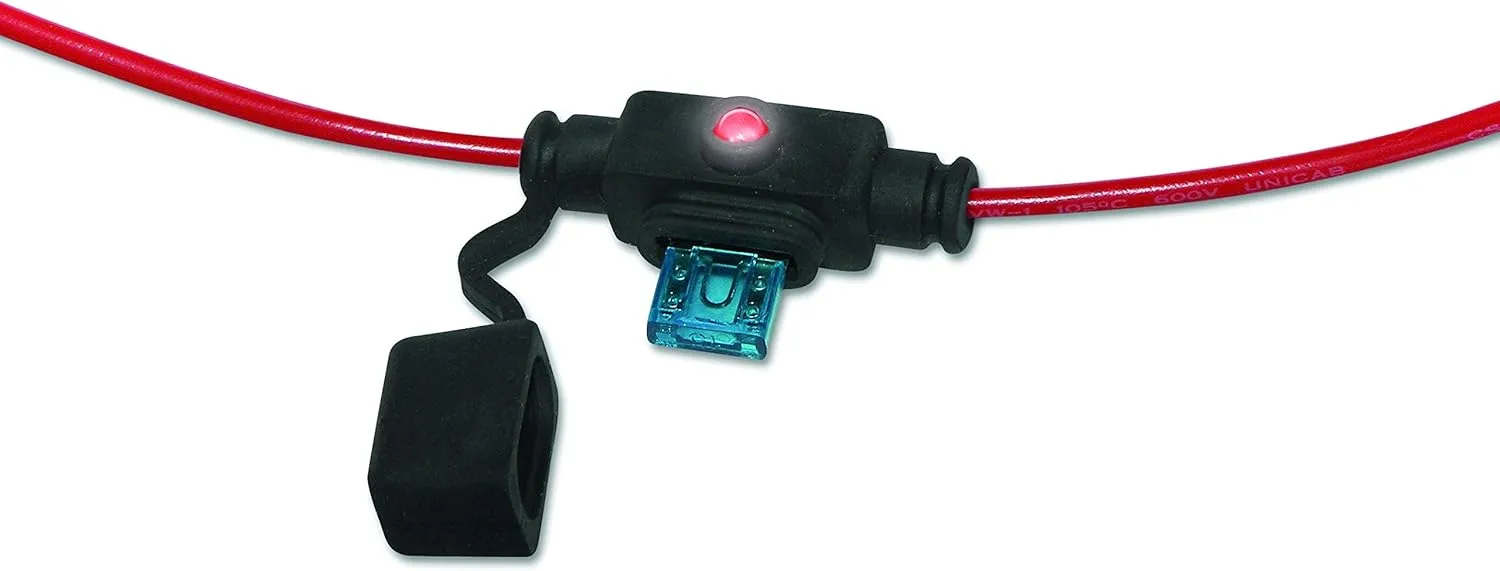 WirthCo 24410 LED ATM Mini Fuse Holder (with Cover), 1 Pack