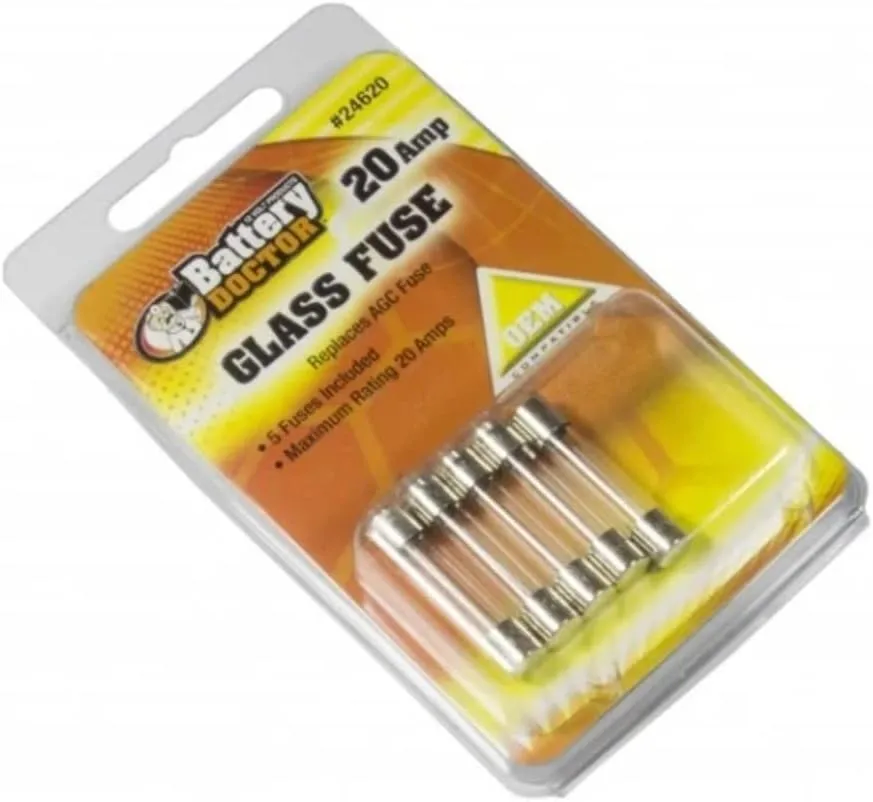 WirthCo 24620 AGC Glass Fuse (Retail Package), 5 Pack