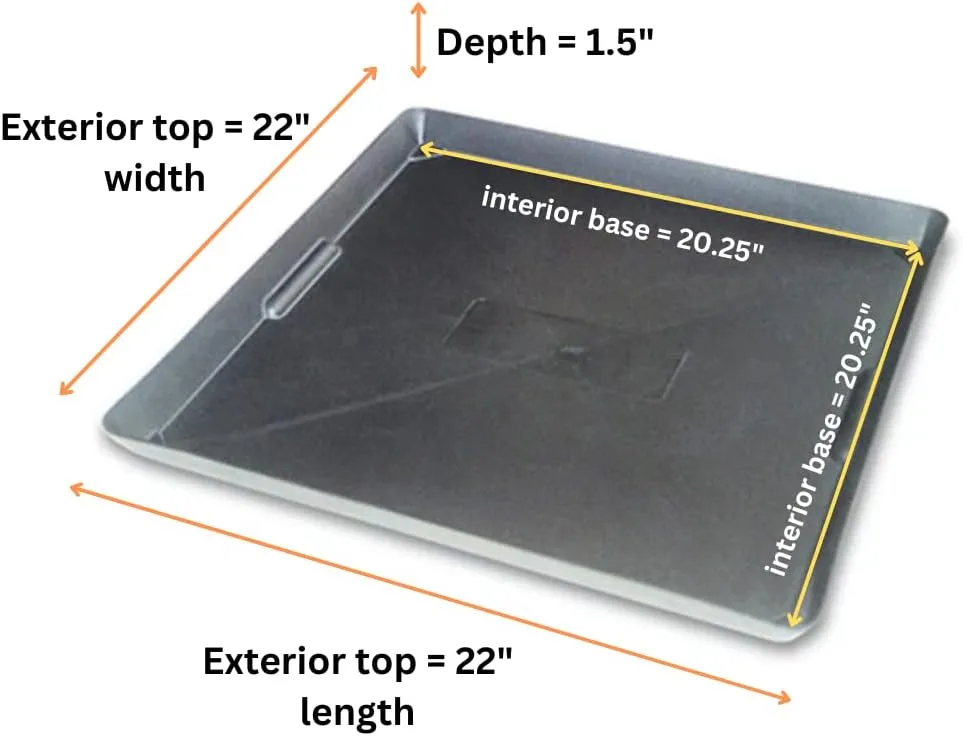WirthCo 40092 Funnel King Drip Tray - Black Polypropylene 22 x 22 x 1.5 in