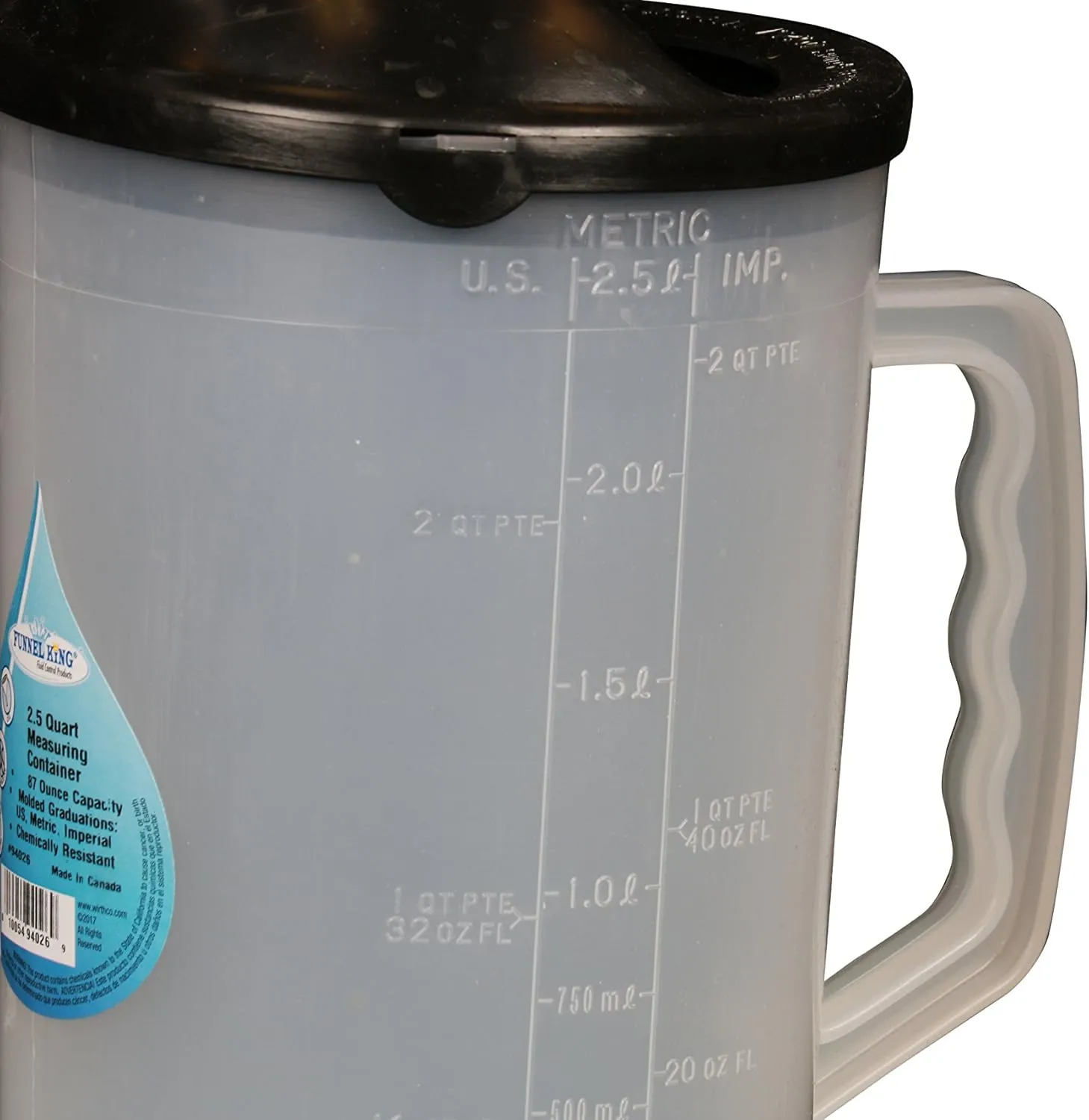 WirthCo Funnel King Heavy Duty Graduated Measuring Container with Spout