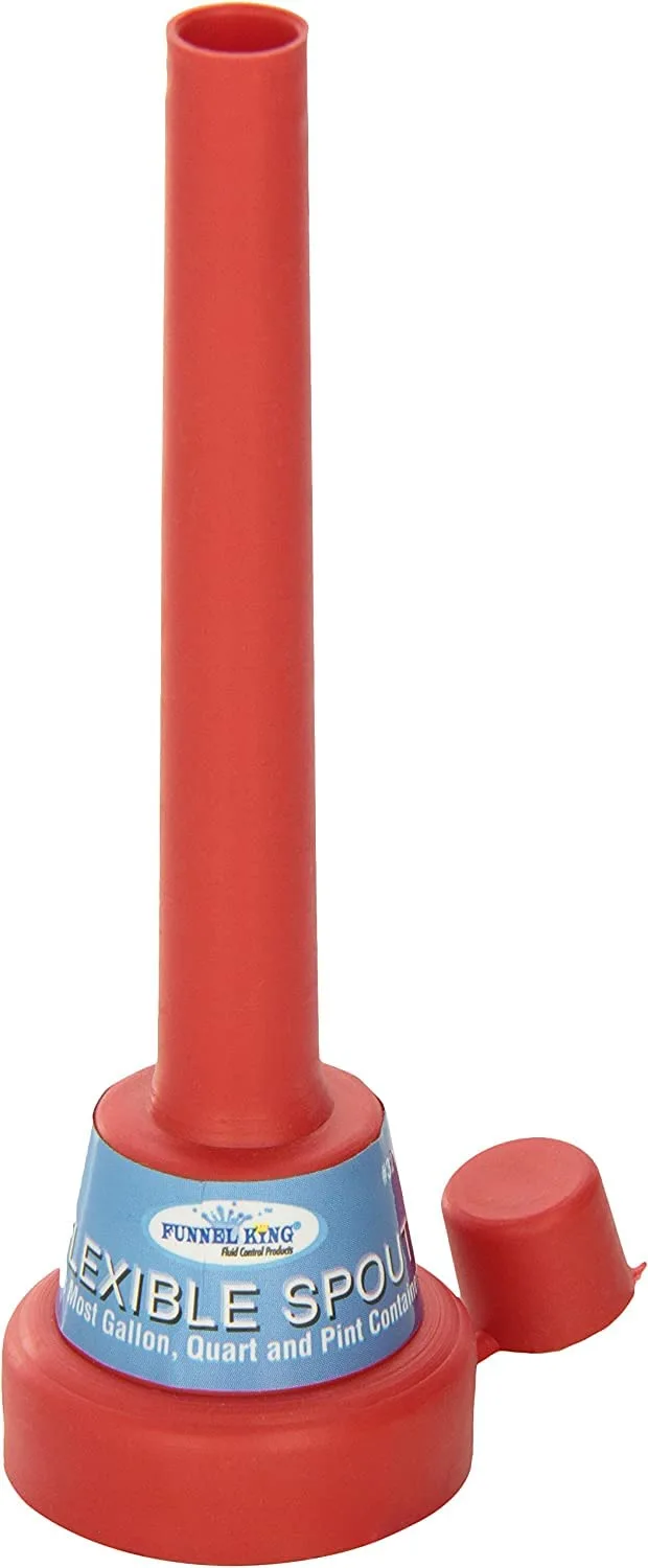 WirthCo 32157 TripleThread Flexible Spout Funnel with Cap - Fits Gallon/Quart/Pint