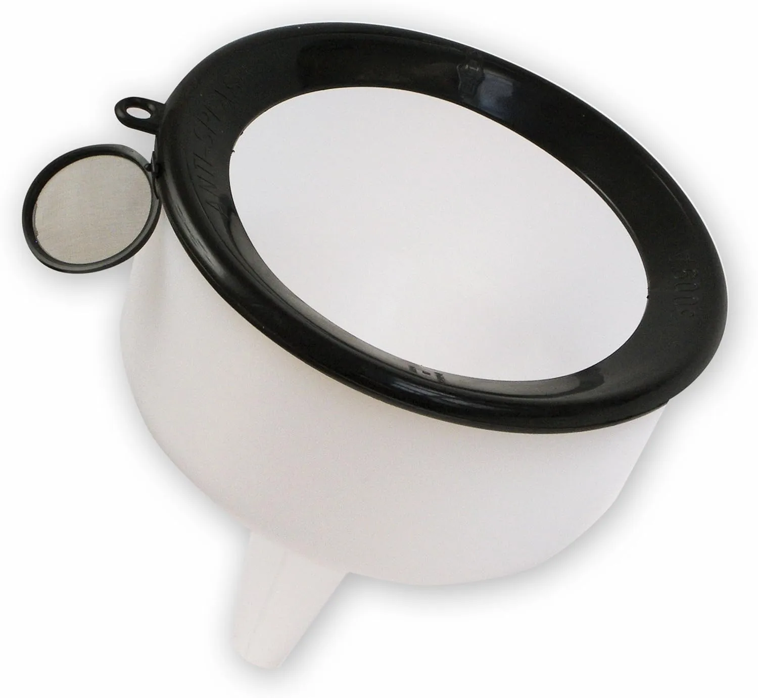 WirthCo Funnel King 144 oz. Extra Heavy Duty Polyethylene Funnel - Chemical Resistant, Anti-Splash, with Removable Filter (90190)