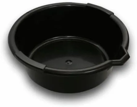 Funnel King 32950 Oil Drain Pan - 6.5 Qt, 13.5 x 13.5 x 4.5 in, Black