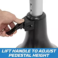 WISE 8WD1500 13-18" Adjustable Aluminum Bell Pedestal w/ Seat Spider Mount