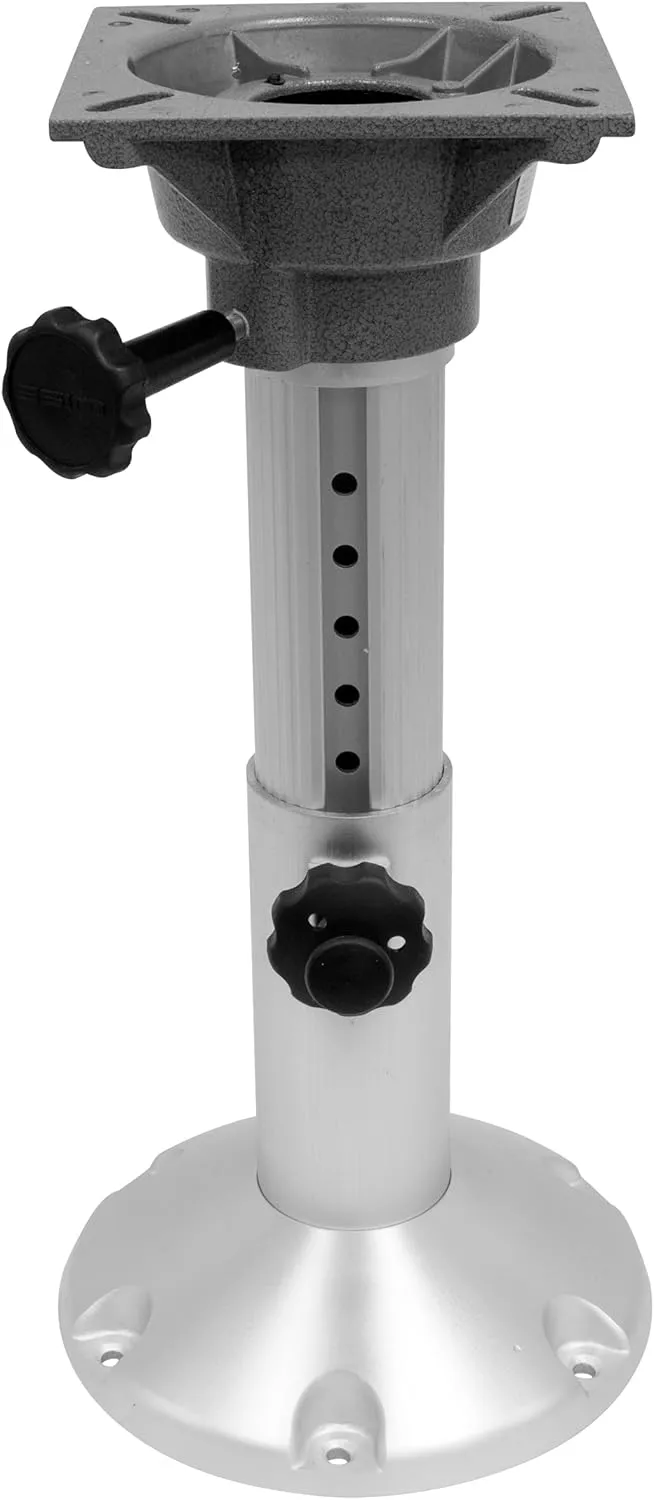 Wise 8WP21-18S Boat Seat Pedestal, Adjustable Height from 12" to 18", with Standard Seat Mount