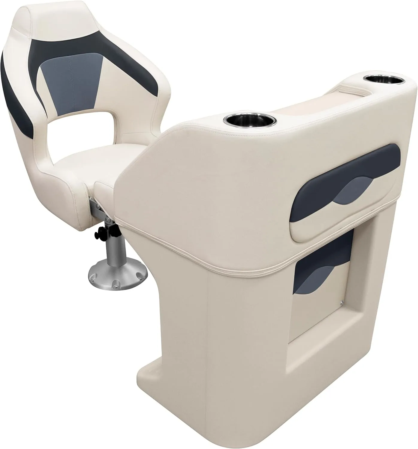 Wise BM1158 Premier Series Pontoon Helm Steering Console Platinum / Spectra Navy / Cobalt