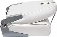 Wise Mid-Back Fishing Boat Seat with Logo White