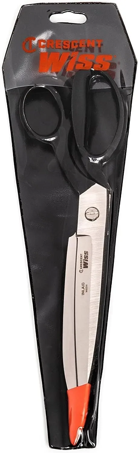 Crescent Wiss 12" Wide Blade Bent Handle Industrial Shears - Professional Heavy Duty Utility Scissors Tool for Sewing Fabric