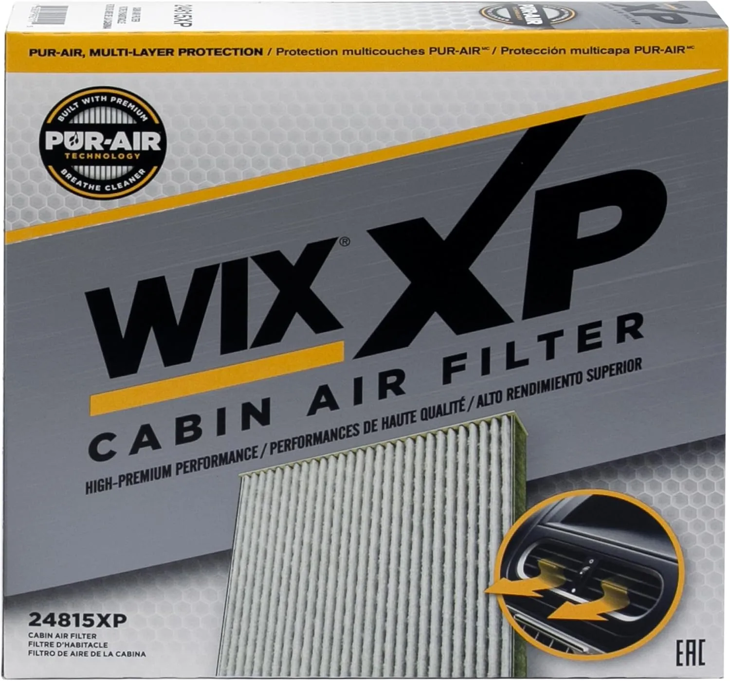 WIX 24815XP XP Cabin Air Filter with Activated Carbon – Honda & Acura (03-19)