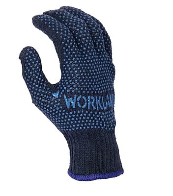 Double side dotted gloves blue, pack of 12 Workland Double side dotted gloves blue, pack of 12 Workland