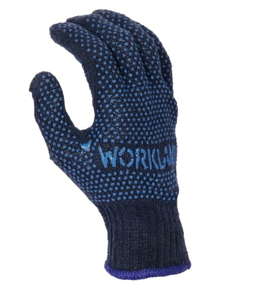 Double side dotted gloves blue, pack of 12 Workland Double side dotted gloves blue, pack of 12 Workland