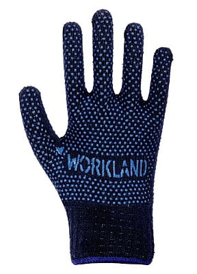 Double side dotted gloves blue, pack of 12 Workland Double side dotted gloves blue, pack of 12 Workland