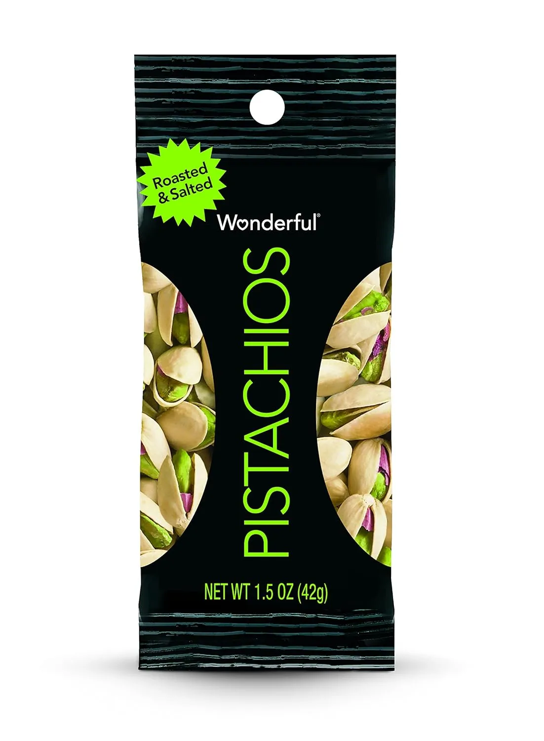 Wonderful Roasted And Salted Pistachios, 1.5 Oz, Pack Of 24 Bags