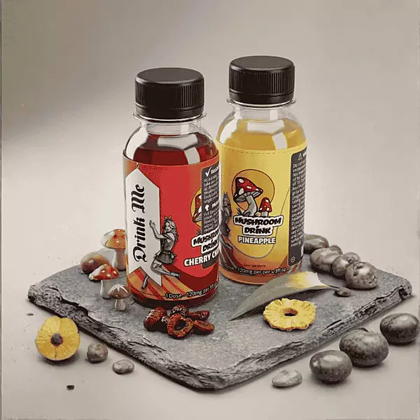 Wonderland Mushroom Drink Cherry, Pineapple Duo Pack_1200 milligrams