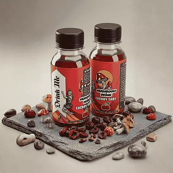 Wonderland Mushroom Drink 2 Pack (Cherry) 1200 milligrams