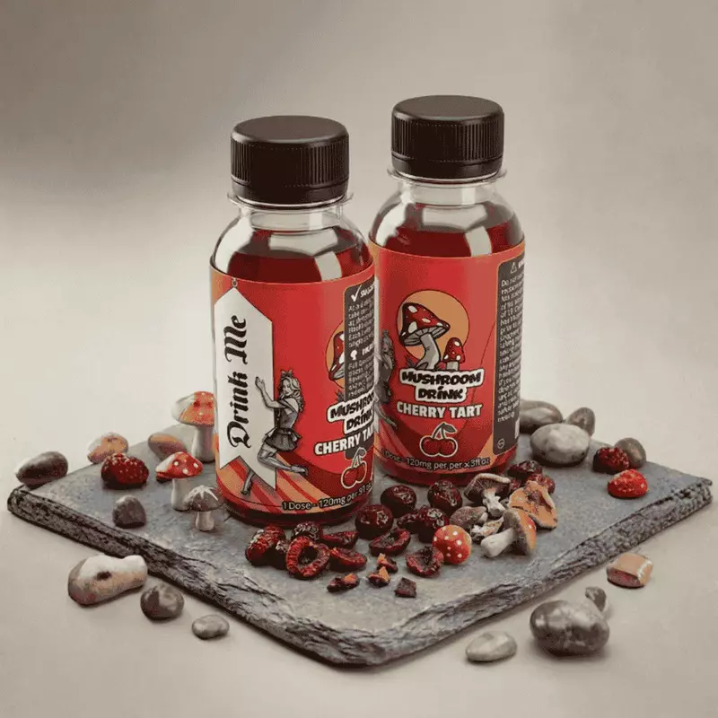 Wonderland Mushroom Drink 2 Pack (Cherry) 1200 milligrams