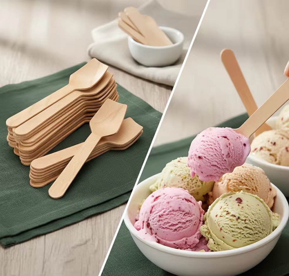 WOODEN ICECREAM SPOONS