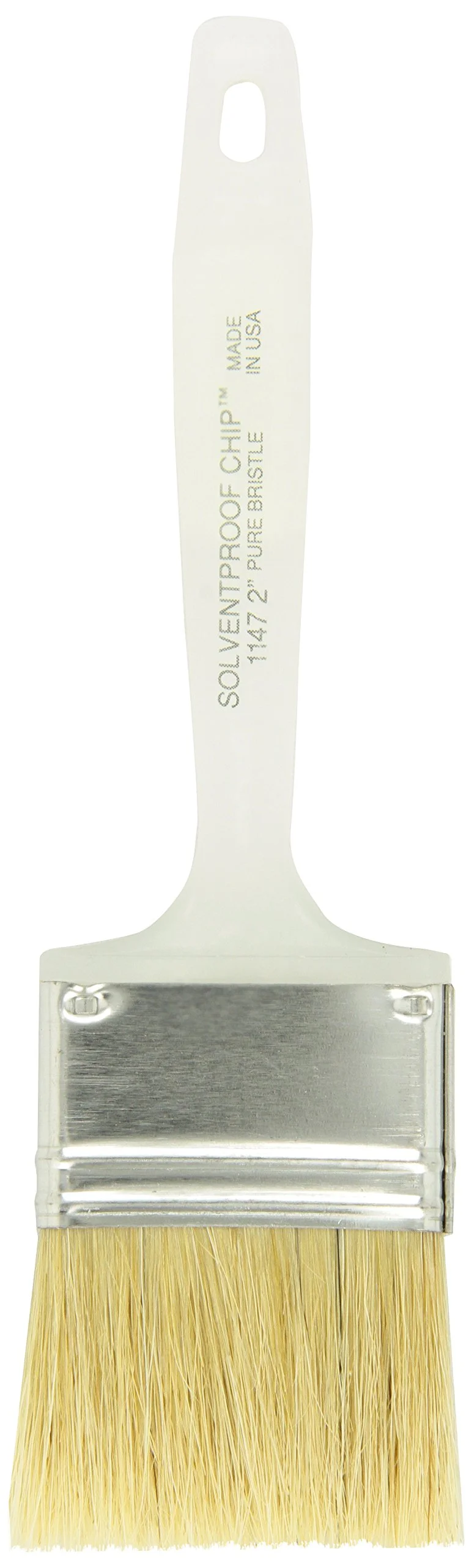 Wooster Brush A1147-2 Solvent Proof Bristle Chip Paint Brush, 2-Inch, White