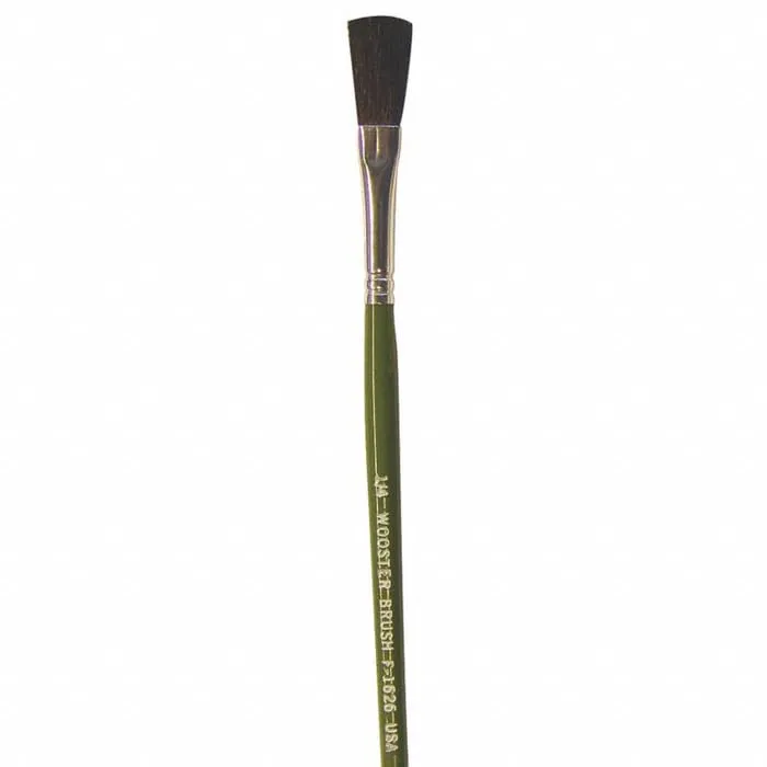 Wooster Artist Paint Brushes, 3-15/16in, Green, Pack Of 24 Brushes