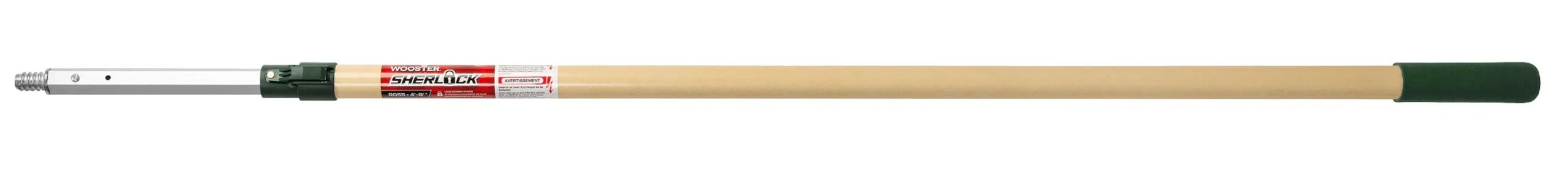 Wooster Sherlock Extension Pole SR055, Adjustable 4–8 ft, Beige/Green