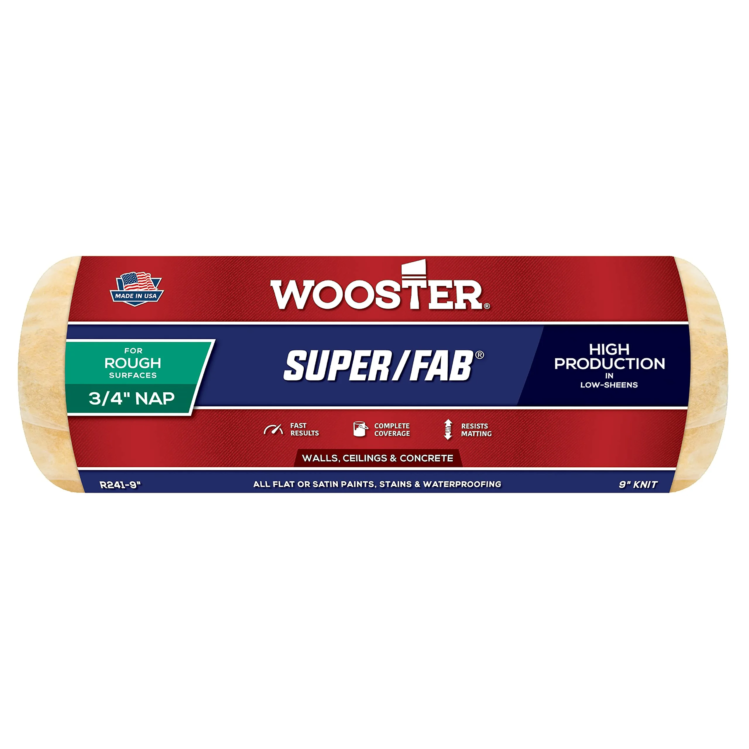 Wooster Brush Super/Fab Roller Cover, 3/4-Inch Nap