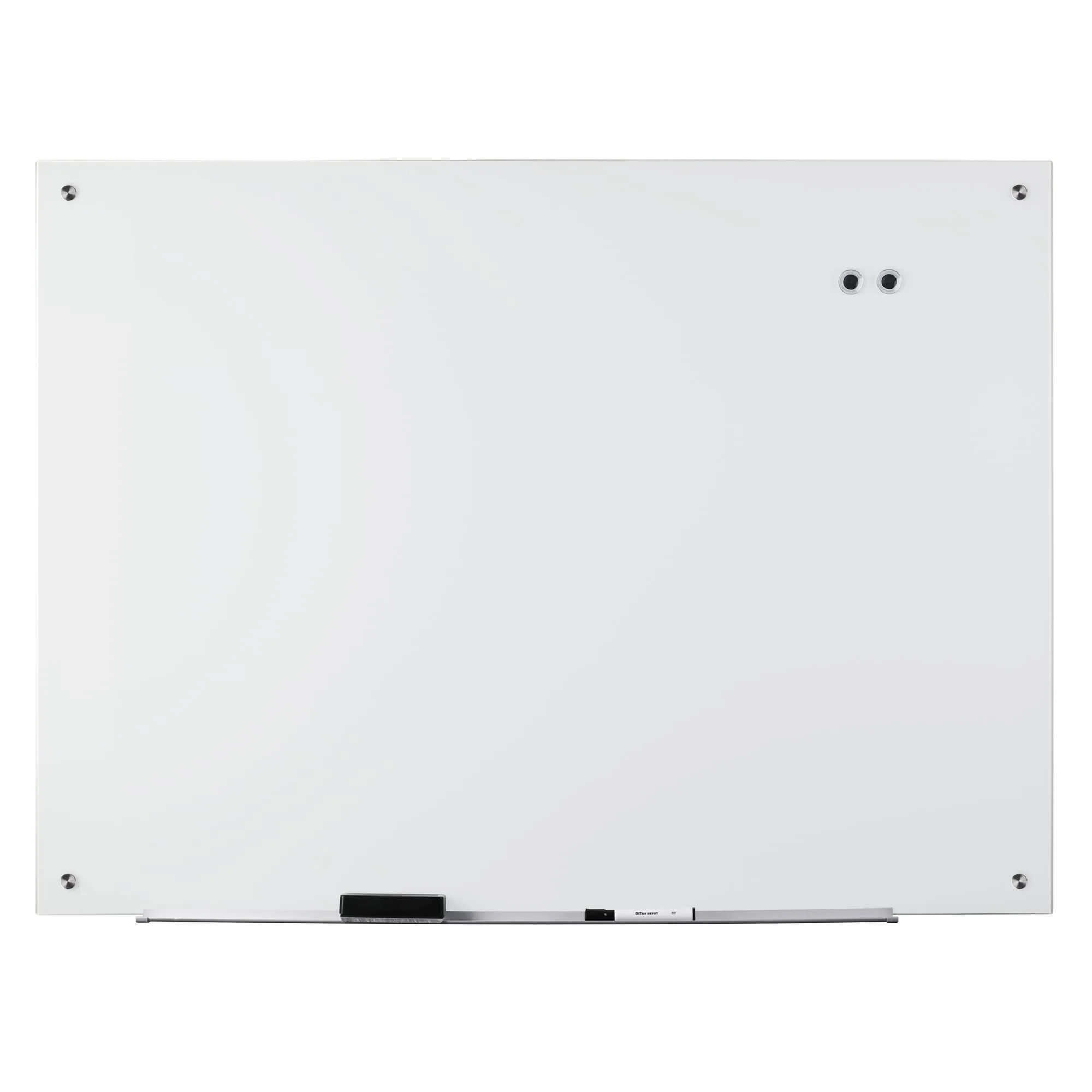 WorkPro Magnetic Glass Unframed Dry-Erase Whiteboard, 36 x 48 in, White