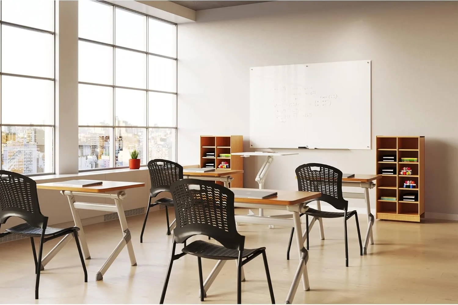 WorkPro Magnetic Glass Unframed Dry-Erase Whiteboard, 36 x 48 in, White