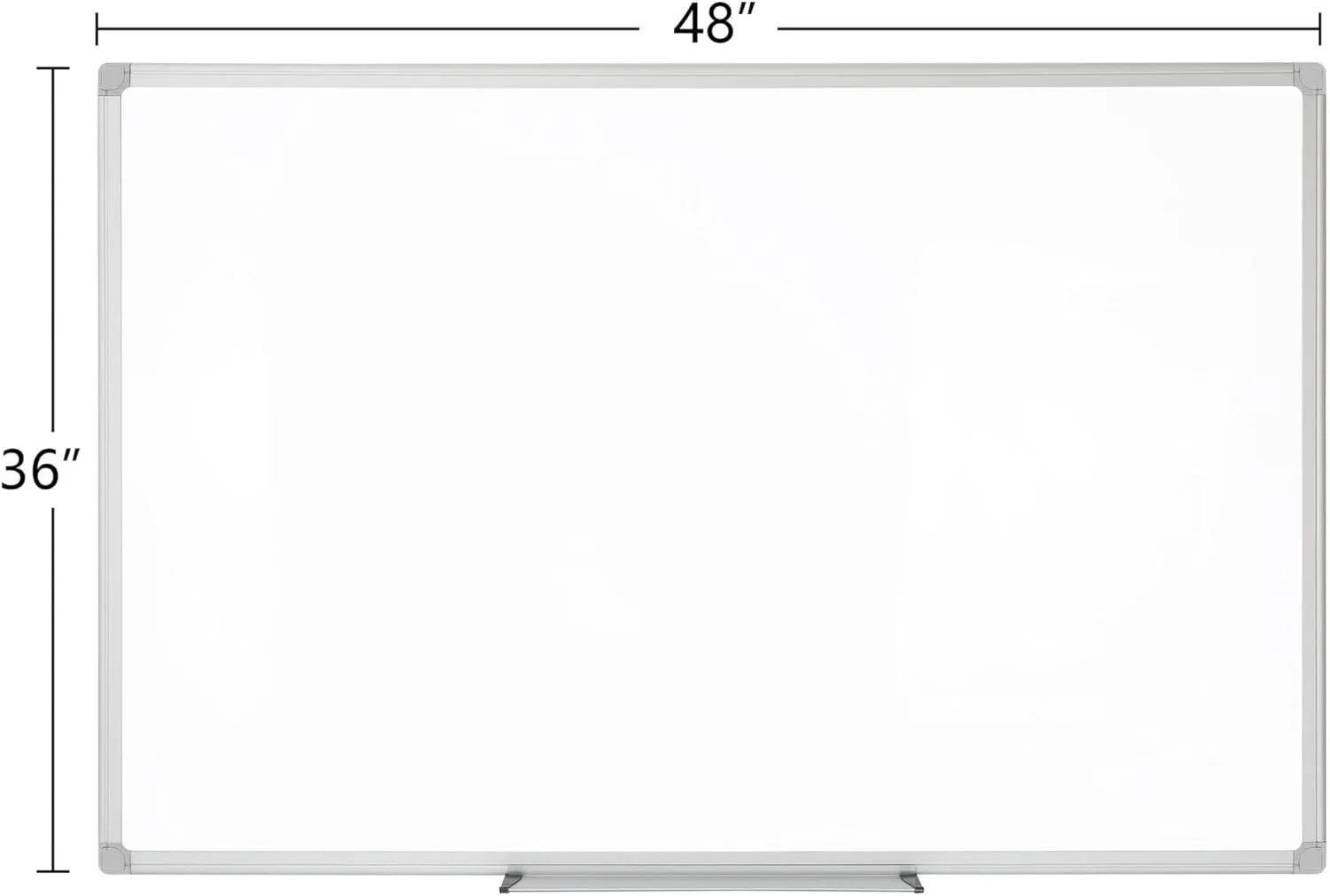 WorkPro™ Porcelain Magnetic Dry-Erase Whiteboard, 36" x 48", Aluminum Frame With Silver Finish