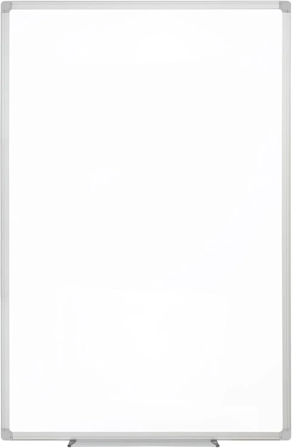 WorkPro™ Porcelain Magnetic Dry-Erase Whiteboard, 36" x 48", Aluminum Frame With Silver Finish