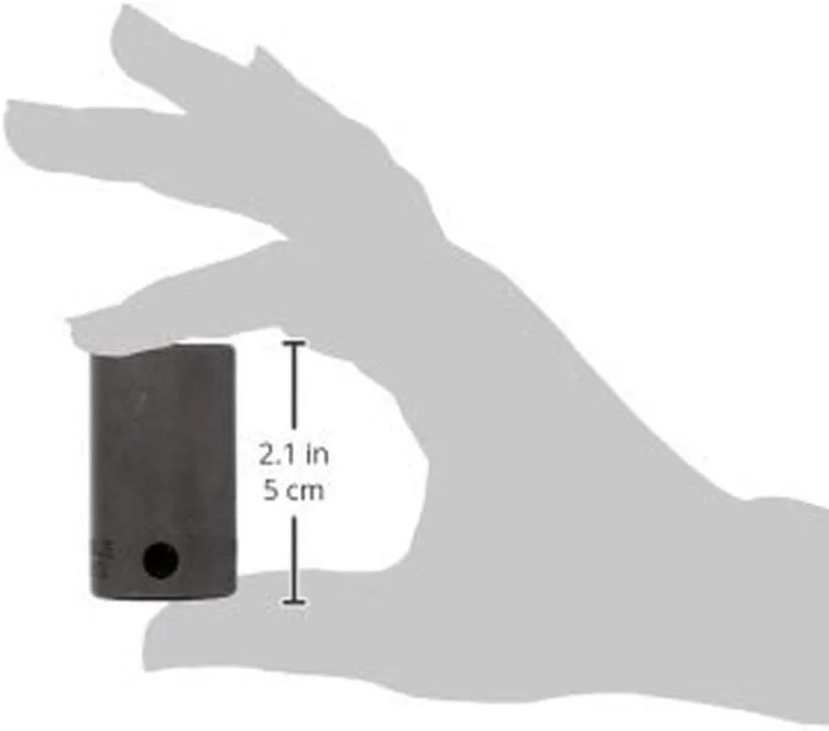 Wright Tool 9076 – 1/2" Drive 5-Point Penta Hand Socket, 13/16" Size, Black Industrial Finish Made in USA
