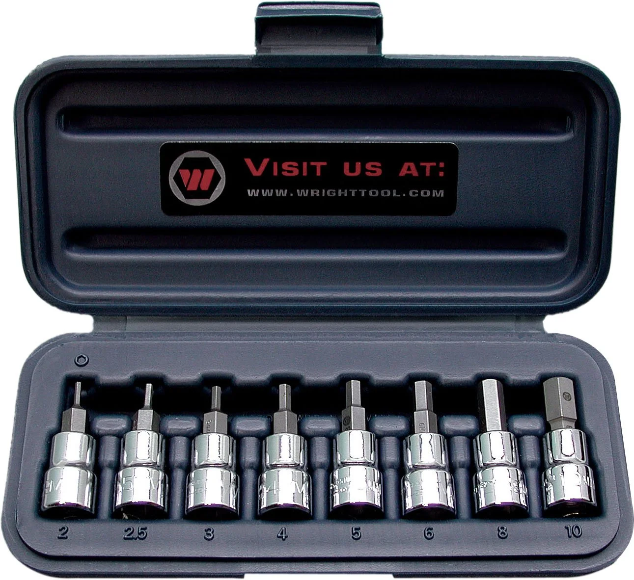 Wright Tool 360 3/8" and 1/2" Drive Hex Bit Sockets (9-Piece)