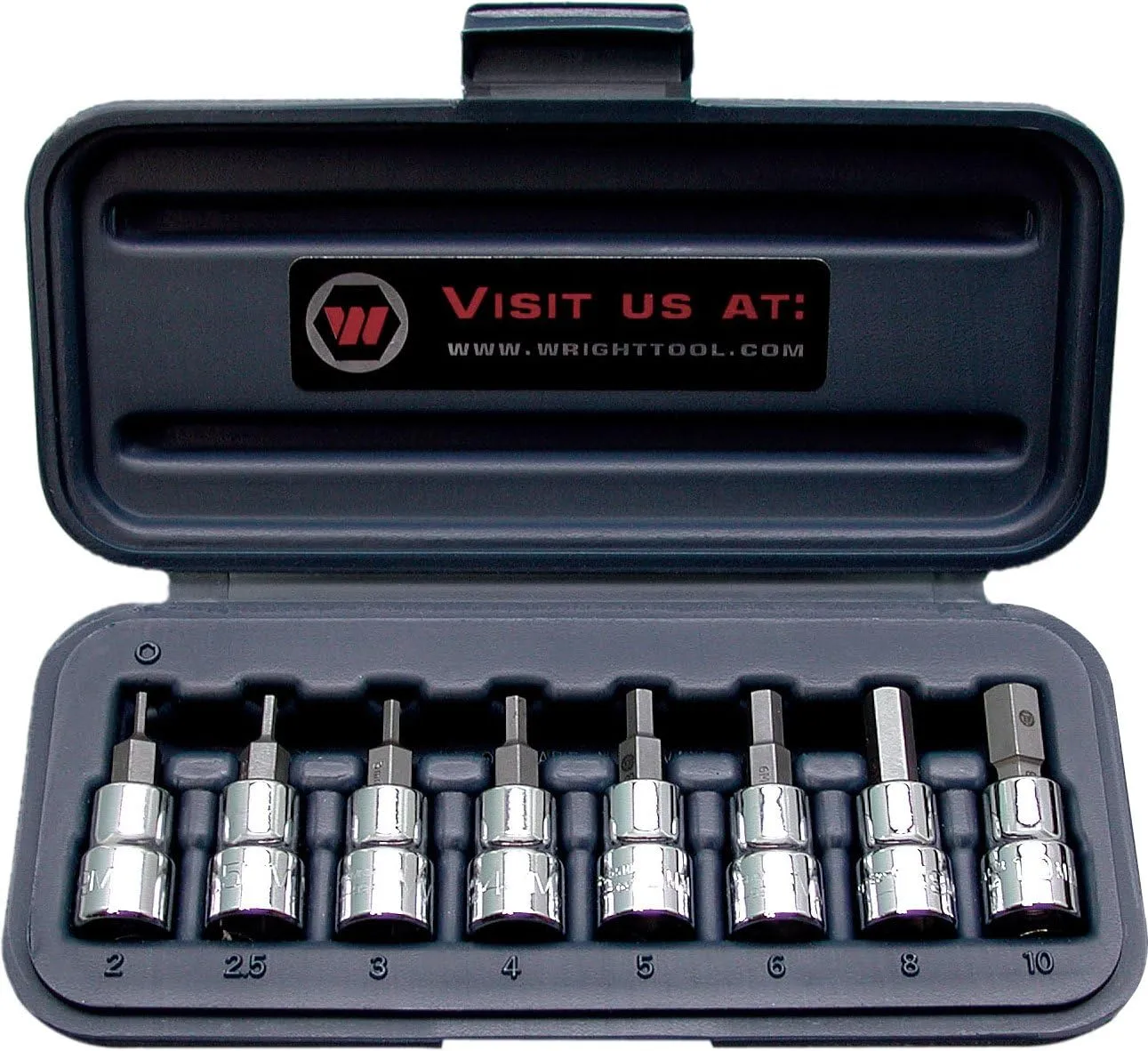 Wright Tool 360 3/8" and 1/2" Drive Hex Bit Sockets (9-Piece)