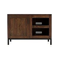 Rustic Wood TV Cabinet | Compact Media Console with Storage