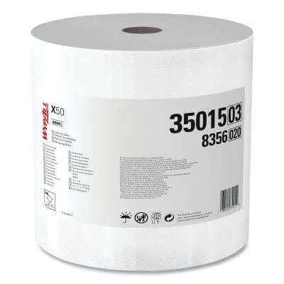 WypAll X50 Shop Towels Jumbo Roll, Hydroknit Dry Wipes — 1,100 Count (9.8 x 13.4 inches)