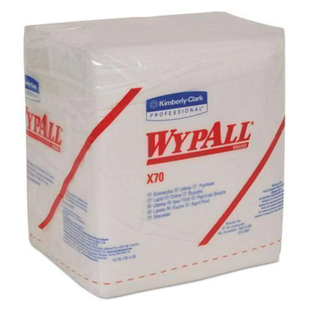 WypAll PowerClean X70 Medium Duty Cloths, 1/4-Fold, 76/Pack