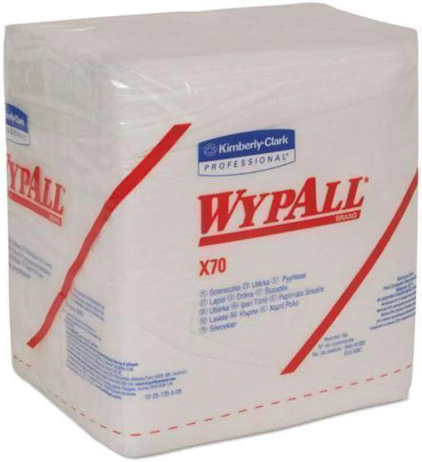 WypAll PowerClean X70 Medium Duty Cloths, 1/4-Fold, 76/Pack