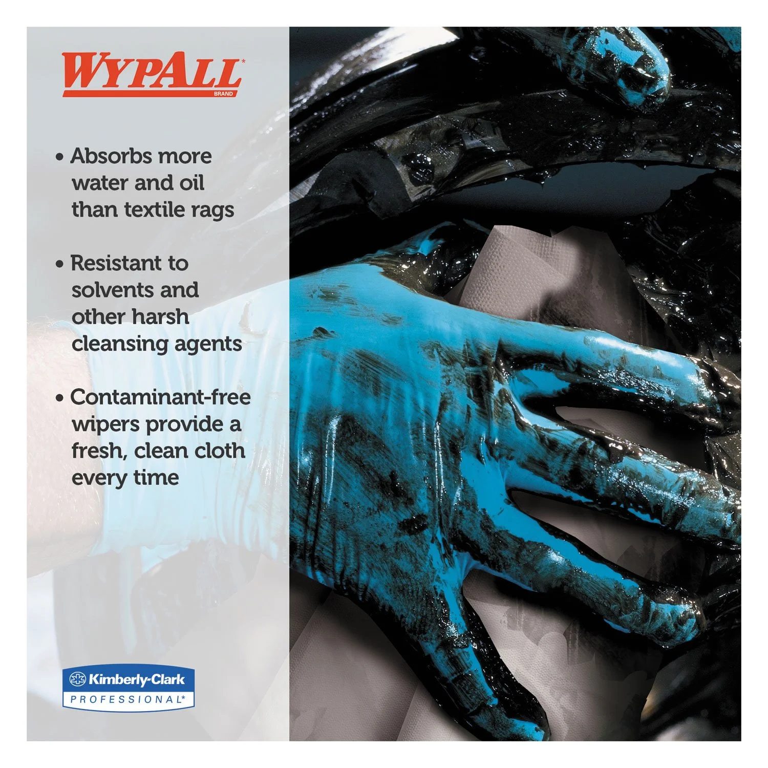 WypAll PowerClean X80 Heavy-Duty Shop Towels, White — 160 Sheets (Brag Box)