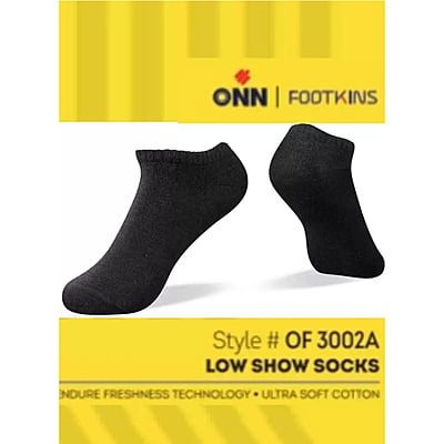 ONN Solid Low Cut Socks for Men style 3002A